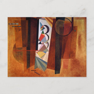 Kandinsky Development in Brown Abstract Painting Briefkaart