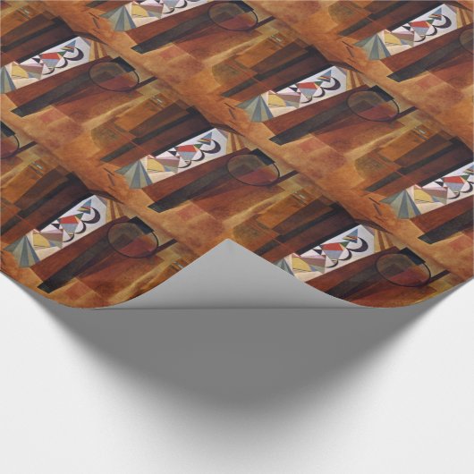 Kandinsky Development in Brown Abstract Painting Cadeaupapier (Hoek)