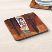 Kandinsky Development in Brown Abstract Painting Onderzetter (Linkerzijde)