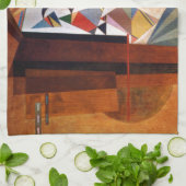 Kandinsky Development in Brown Abstract Painting Theedoek (Gevouwen)