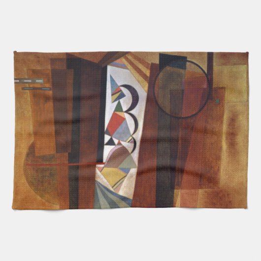 Kandinsky Development in Brown Abstract Painting Theedoek (Horizontaal)