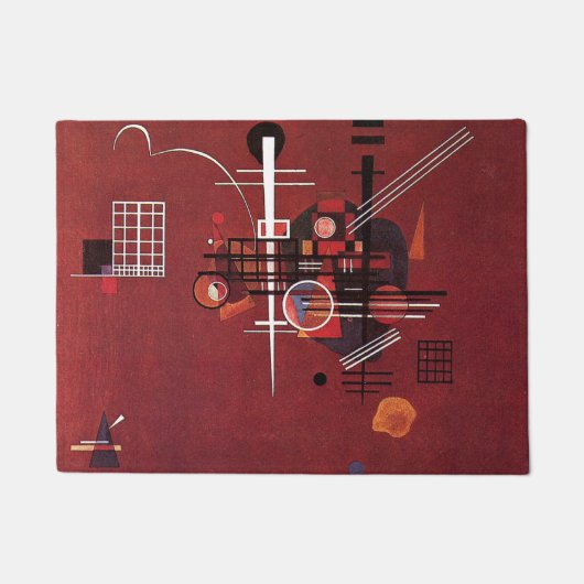 Kandinsky - Doffe Rood Deurmat (Voorkant)