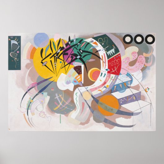 Kandinsky Dominant Curve Abstract schilderen Poster (Voorkant)
