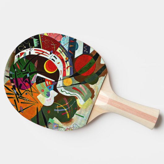 Kandinsky - Dominant Curve, abstracte kunst Tafeltennisbatje (Zijkant)