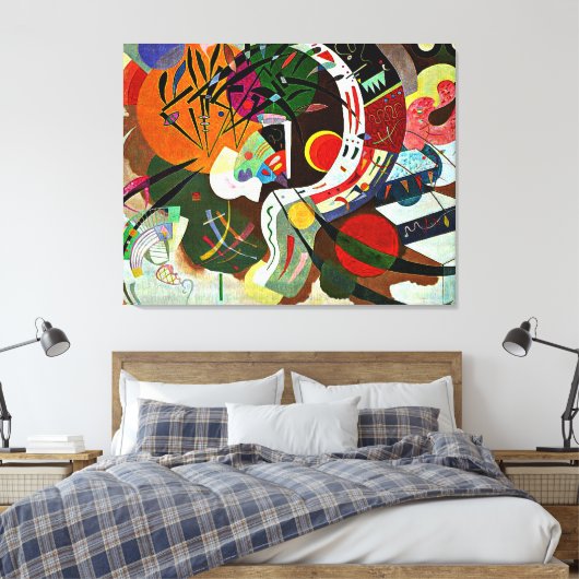 Kandinsky - Dominante kromme Canvas Afdruk (Insitu (Slaapkamer))
