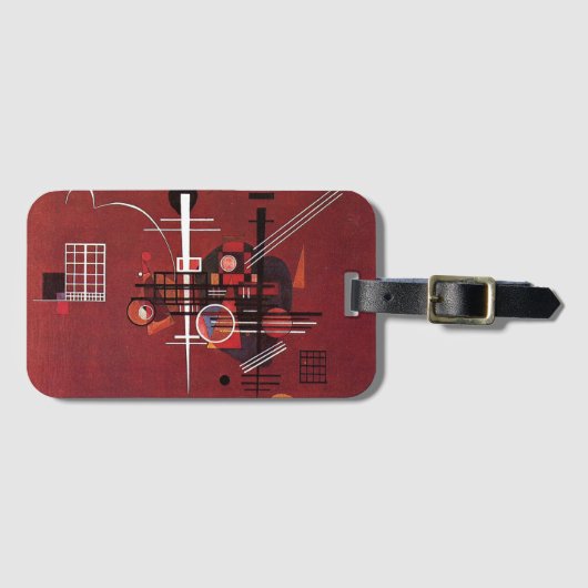 Kandinsky - Dull Rood Bagagelabel (Voorkant (horizontaal))