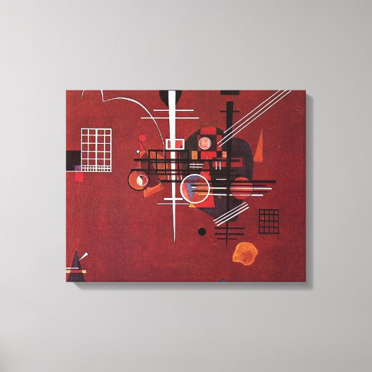 Kandinsky - Dull Rood Canvas Afdruk (Voorkant)