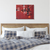 Kandinsky - Dull Rood Canvas Afdruk (Insitu (Slaapkamer))