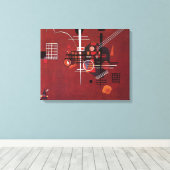 Kandinsky - Dull Rood Canvas Afdruk (Insitu (Houten vloer))