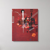 Kandinsky - Dull Rood Canvas Afdruk (Voorkant)