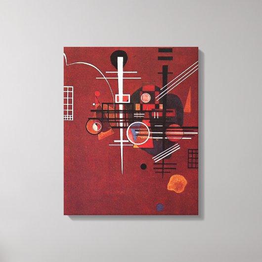 Kandinsky - Dull Rood Canvas Afdruk (Voorkant)