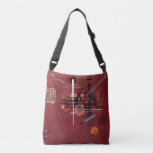 Kandinsky - Dull Rood Crossbody Tas (Voorkant)