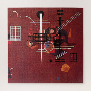 Kandinsky - Dull Rood Legpuzzel