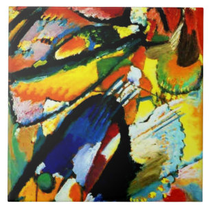 Kandinsky - Een engel van het laatste oordeel,  Tegeltje