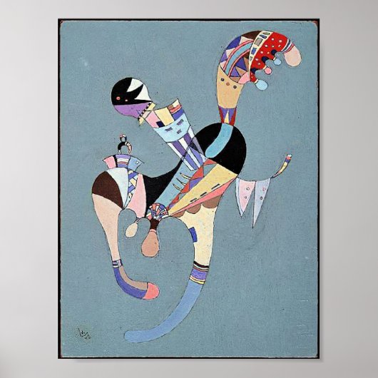 Kandinsky - Een Zwevende Figuur Poster (Voorkant)