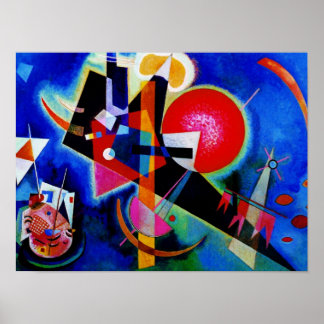 Kandinsky En Bleu Poster D'Art Peinture Abstraite