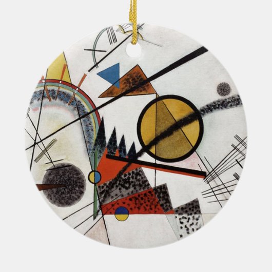 Kandinsky Expressionist Abstract schilderwerk Keramisch Ornament (Achterkant)
