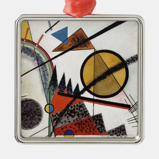 Kandinsky Expressionist Abstract schilderwerk Metalen Ornament (Voorkant)