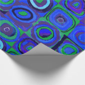 Kandinsky Farbstudie Blue Quadrate Square Circle Cadeaupapier (Hoek)