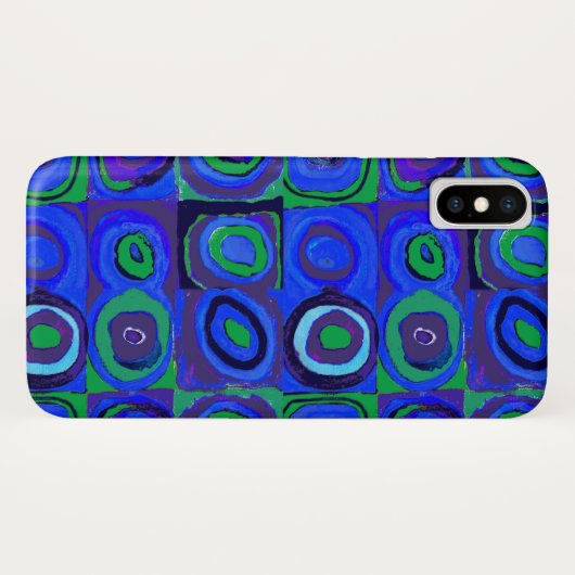 Kandinsky Farbstudie Blue Quadrate Square Circle Case-Mate iPhone Case (Achterkant (horizontaal))