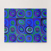 Kandinsky Farbstudie Blue Quadrate Square Circle Legpuzzel (Horizontaal)