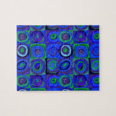 Kandinsky Farbstudie Blue Quadrate Square Circle Legpuzzel (Horizontaal)