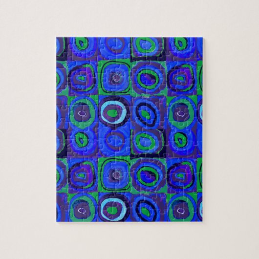Kandinsky Farbstudie Blue Quadrate Square Circle Legpuzzel (Verticaal)