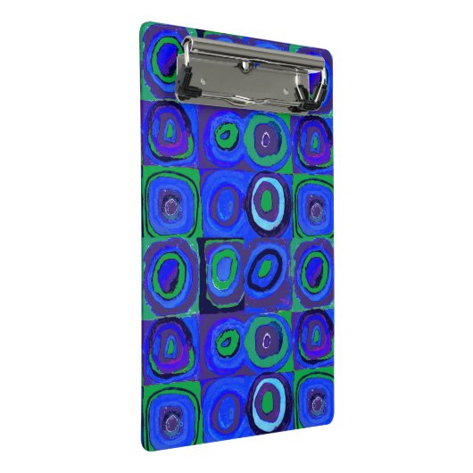 Kandinsky Farbstudie Blue Quadrate Square Circle Mini Klembord (Schuin)