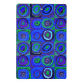 Kandinsky Farbstudie Blue Quadrate Square Circle Mini Klembord (Achterkant)