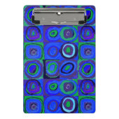 Kandinsky Farbstudie Blue Quadrate Square Circle Mini Klembord (Voorkant)