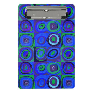 Kandinsky Farbstudie Blue Quadrate Square Circle Mini Klembord