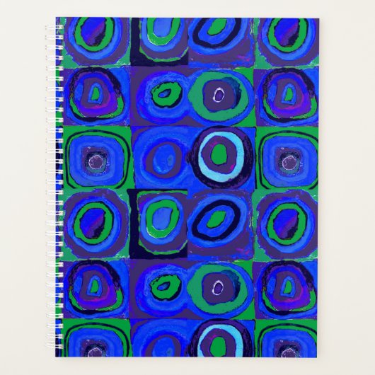 Kandinsky Farbstudie Blue Quadrate Square Circle Planner (Voorkant)