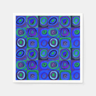 Kandinsky Farbstudie Blue Quadrate Square Circle Servet