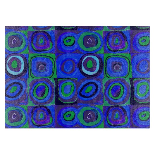 Kandinsky Farbstudie Blue Quadrate Square Circle Snijplank (Voorkant)