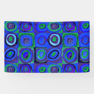 Kandinsky Farbstudie Blue Quadrate Square Circle Spandoek