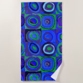 Kandinsky Farbstudie Blue Quadrate Square Circle Strandlaken (Voorkant)