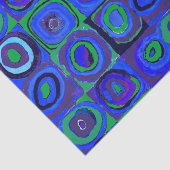 Kandinsky Farbstudie Blue Quadrate Square Circle Tissuepapier (Detail)