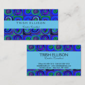 Kandinsky Farbstudie Blue Quadrate Square Circle Visitekaartje (Voorkant / Achterkant)