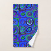 Kandinsky Farbstudie Carrés Bleus Cercle Carré (Serviette à main)