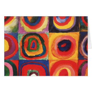 Kandinsky Farbstudie Cercles Carré Quadrate Art