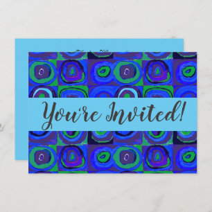 Kandinsky Farbstudie Quadrate Blauwe Vierkantjes Kaart