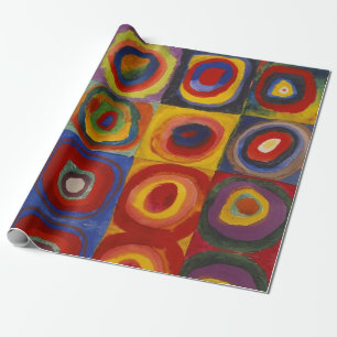 Kandinsky Farbstudie Quadrate Kleurrijke Vierkante Cadeaupapier