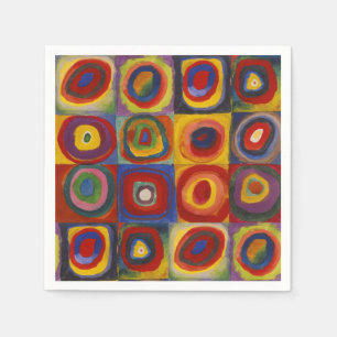 Kandinsky Farbstudie Quadrate Kleurrijke Vierkante Servet