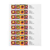 Kandinsky Farbstudie Quadrate Vierkantjes Cirkels  Adreslabel Wikkel (Vel)