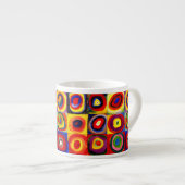 Kandinsky Farbstudie Quadrate Vierkantjes Cirkels  Espresso Kop (Voorkant rechts)