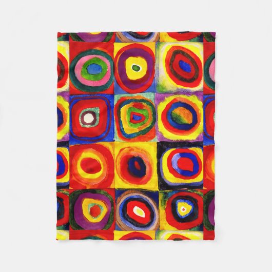 Kandinsky Farbstudie Quadrate Vierkantjes Cirkels Fleece Deken (Voorkant)