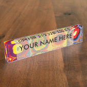 Kandinsky Farbstudie Quadrate Vierkantjes Cirkels Naambordje (Zijkant)