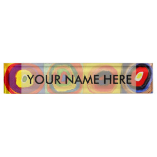 Kandinsky Farbstudie Quadrate Vierkantjes Cirkels  Naambordje