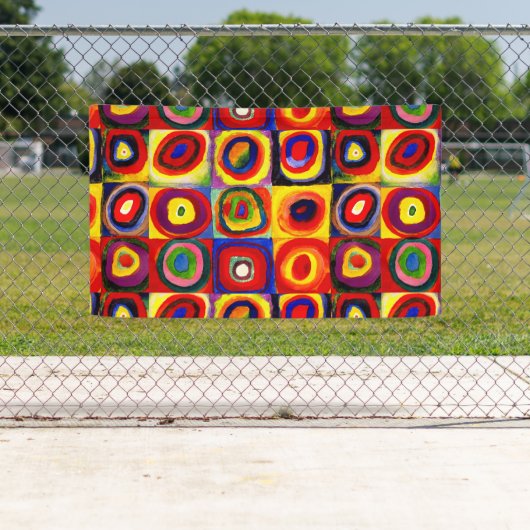 Kandinsky Farbstudie Quadrate Vierkantjes Cirkels Spandoek (Insitu)