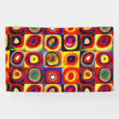 Kandinsky Farbstudie Quadrate Vierkantjes Cirkels Spandoek (Horizontaal)